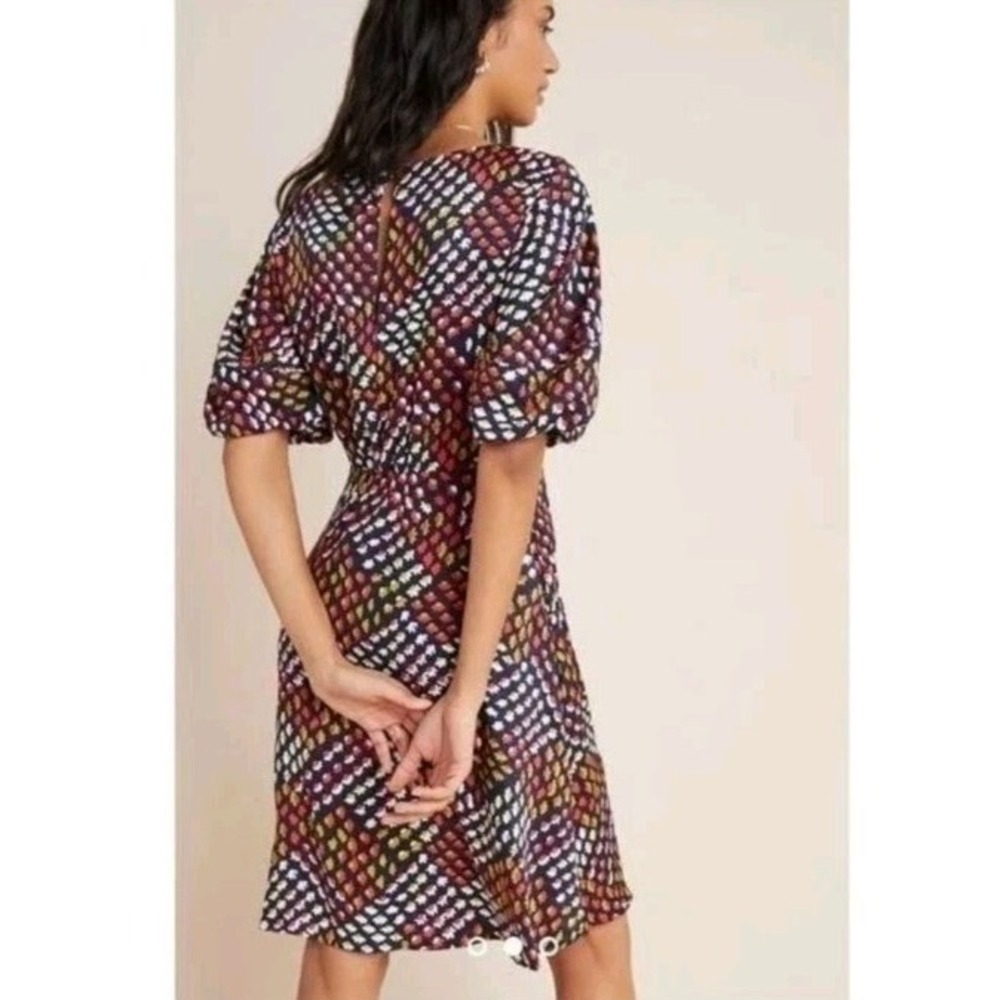 Anthropologie Maeve Melody Mini Dress Size US 8 Floral Puff Sleeve Multicolor - Picture 6 of 16
